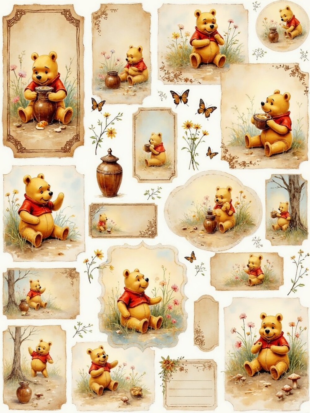 28pc Pooh Inspired Cut Sheets Special